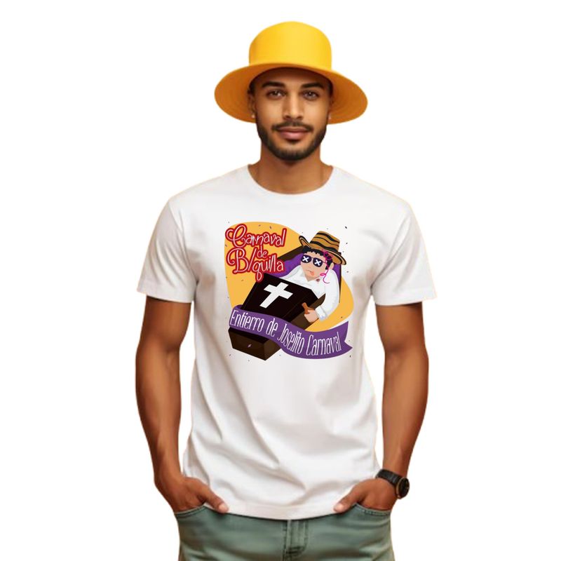 OVATION - Camiseta Carnaval De Barranquilla Joselito Cuello Redondo Hombre