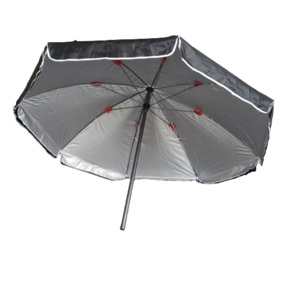 GENERICO - Parasol Doble Tela Doble Varilla Impermeable UV 2 mt Diámetro Negro