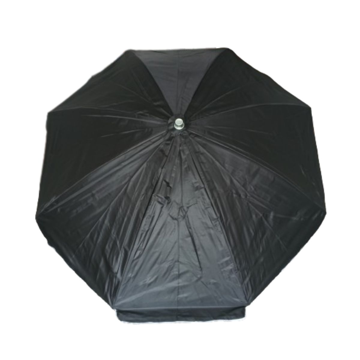 GENERICO - Parasol Doble Tela Doble Varilla Impermeable UV 2 mt Diámetro Negro