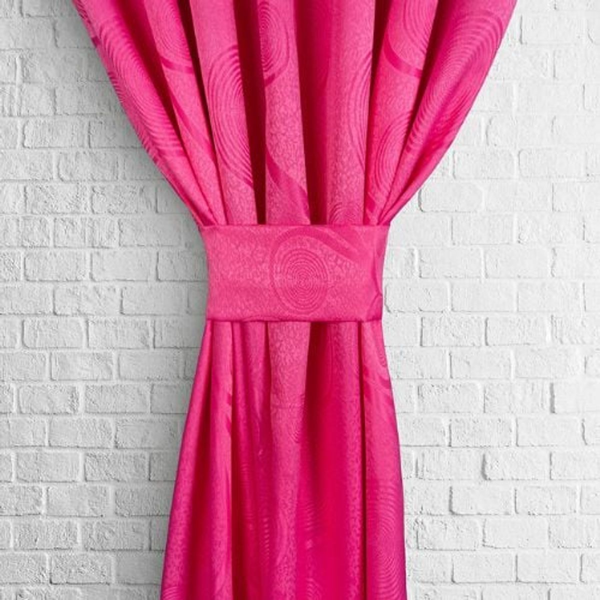 ADVANCE - Cortina de Botón Fucsia En Jacquard 280 cms x 210 cms 2 piezas