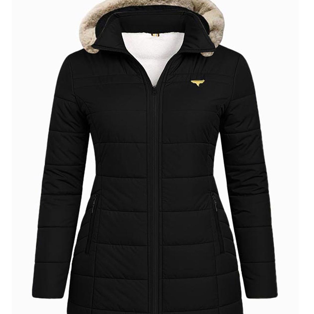 MODA EN CIRCUITO - Chaqueta Impermeable Tipo Gabán Para Mujer NEGRO