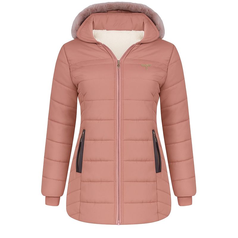 MODA EN CIRCUITO - Chaqueta Impermeable Tipo Gabán Para Mujer PALO DE ROSA