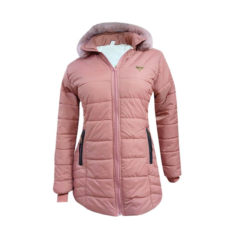 MODA EN CIRCUITO - Chaqueta Impermeable Tipo Gabán Para Mujer PALO DE ROSA