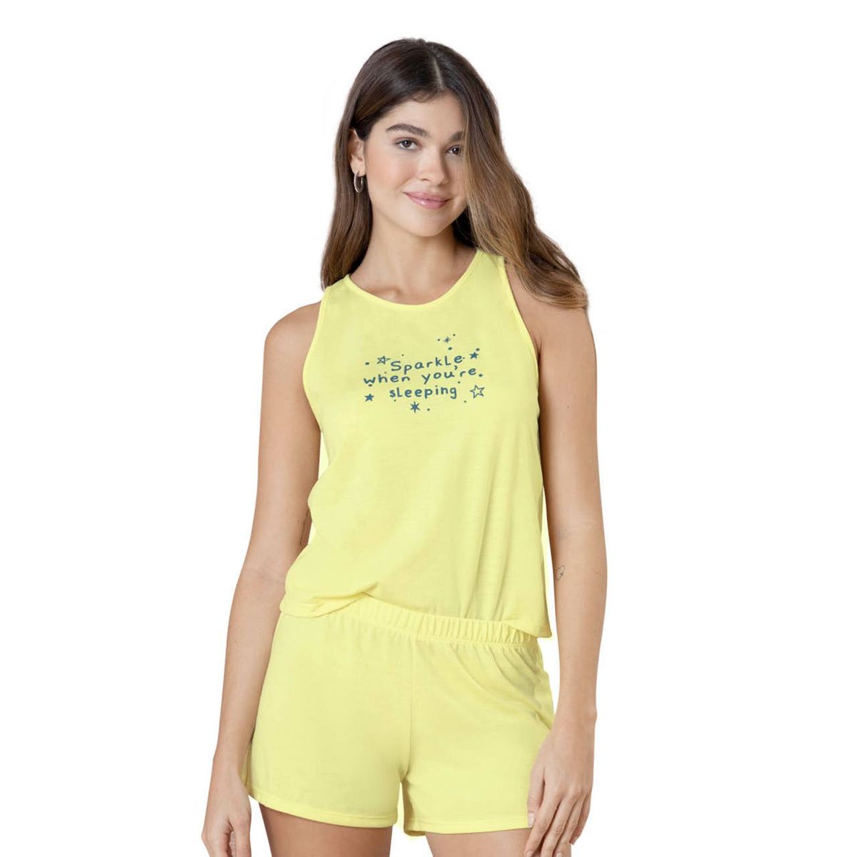 FORMAS INTIMAS - Pijama Mujer Amarillo Pastel Fi 34502