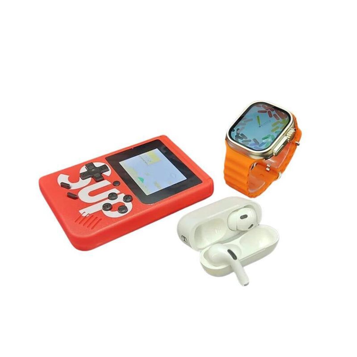GENERICO - COMBO K5 SMARTWATCH AUDÍFONOS INALAMBRICOS Y GAME BOY SUP