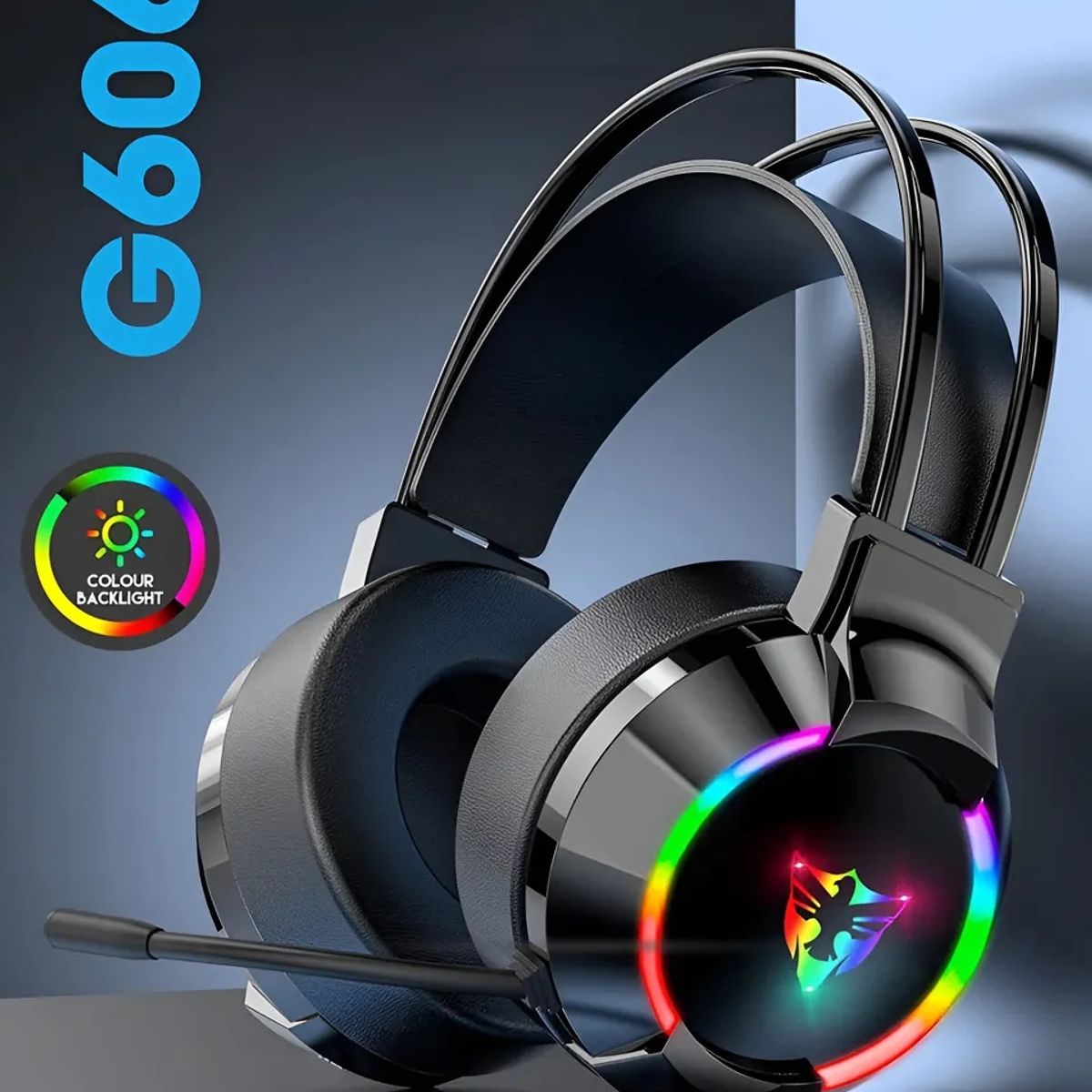 GENERICO - Diadema Gamer Con Luz Rgb De Juego + Microfono G606