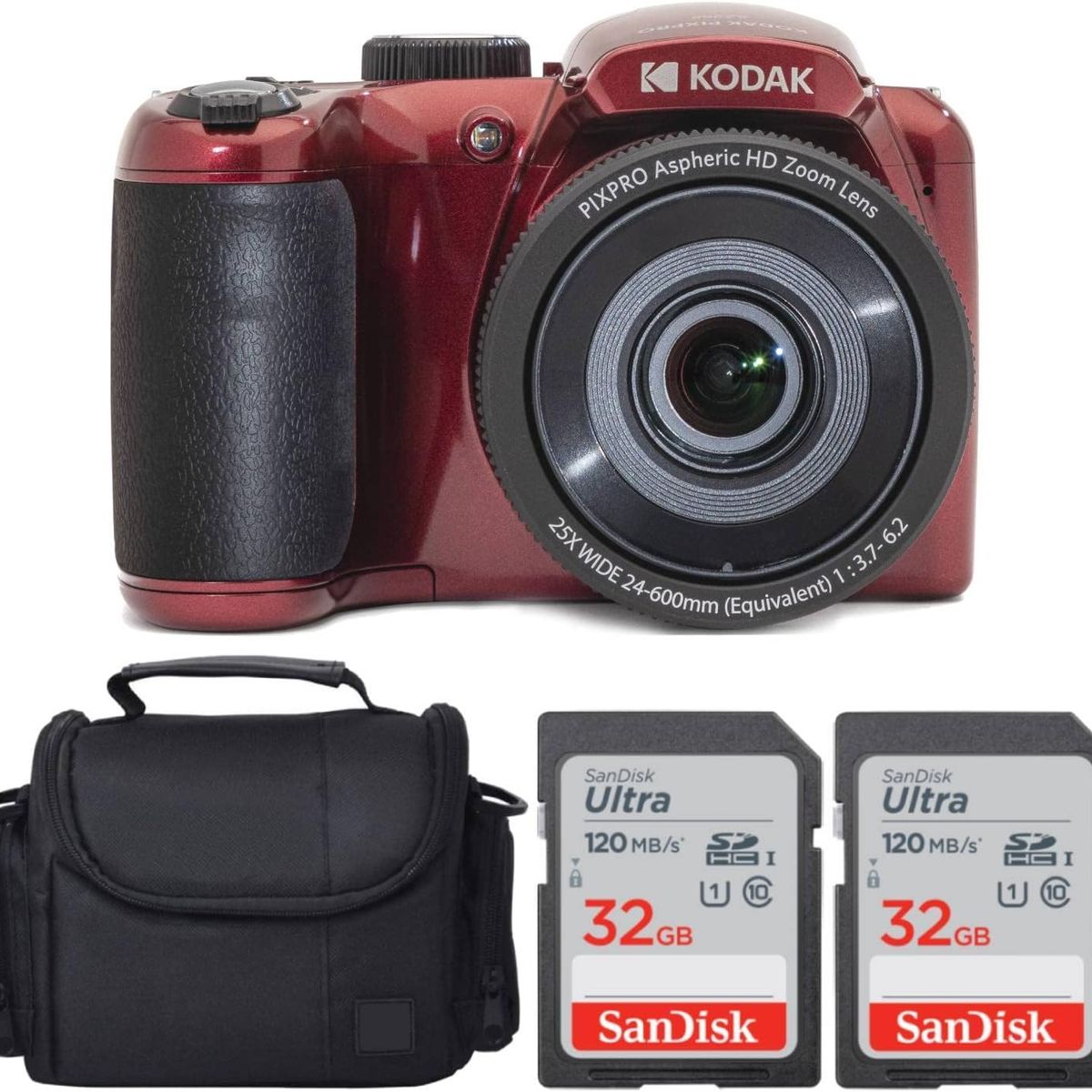 KODAK - Cámara Digital Kodak PIXPRO AZ255 16MP 25X Zoom + 32GB Tarjeta