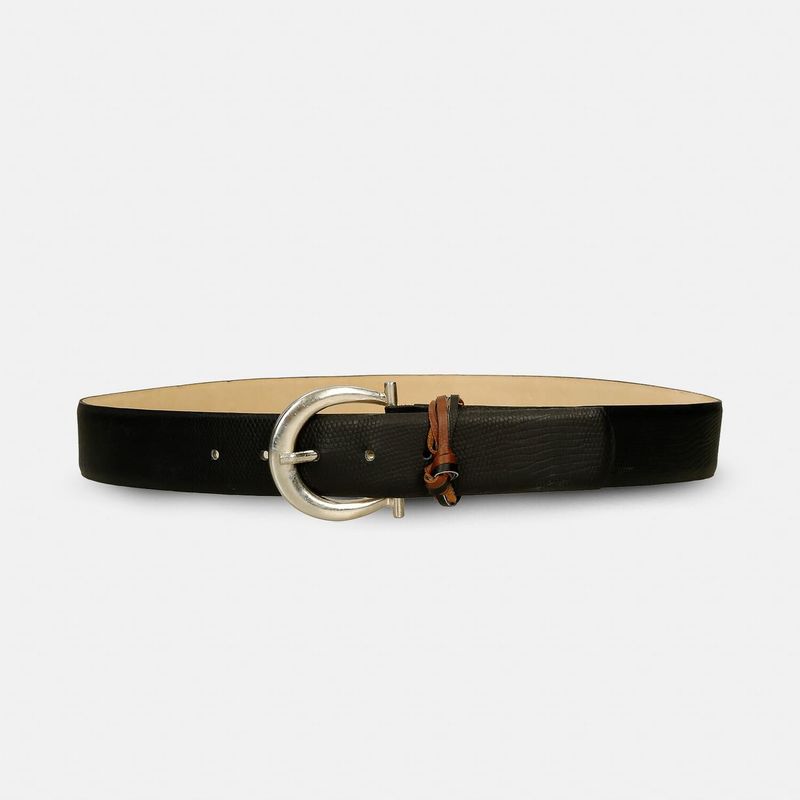 BATA - Cinturón Para Hombre Bata Negro-Camel Moxie