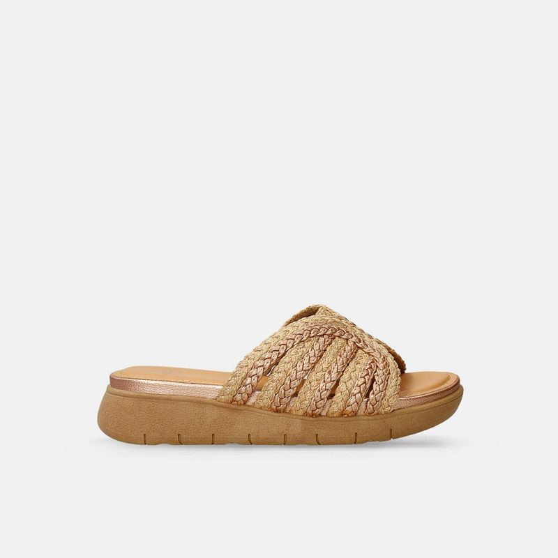 BATA - Sandalias Para Mujer Bata Oro Jetra