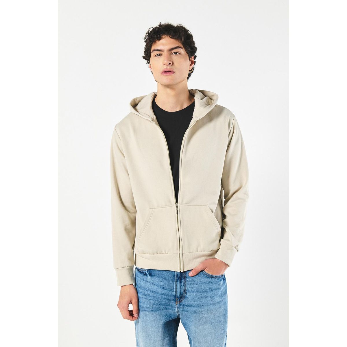 KOAJ - KOAJ Buzo unicolor para hombre de capota con cremallera Hombre