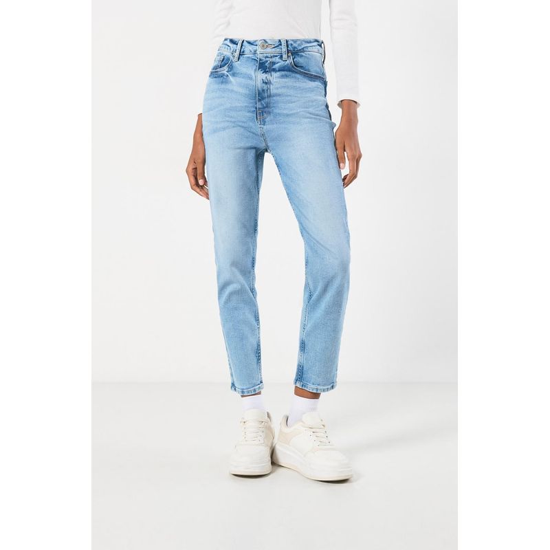 KOAJ - KOAJ Jean mom fit tiro super alto MUJER