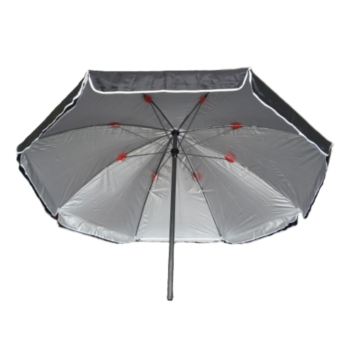 GENERICO - Parasol Doble Tela Doble Varilla Impermeable UV 2.80 mt Diámetro Negro
