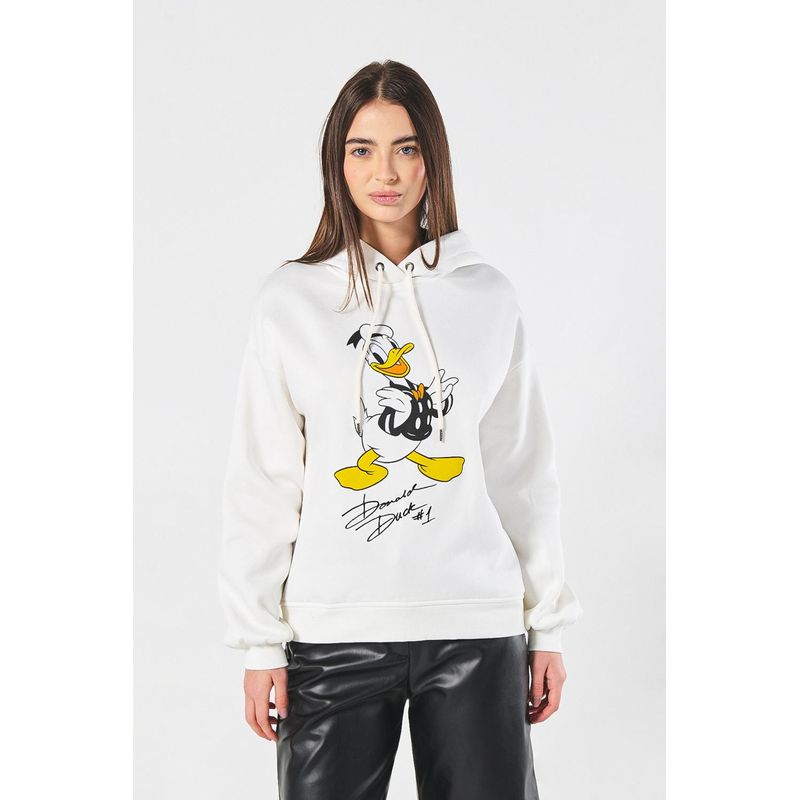 Buzos Oversize Blanco Estampados KOAJ Buzo Oversize Con Capota