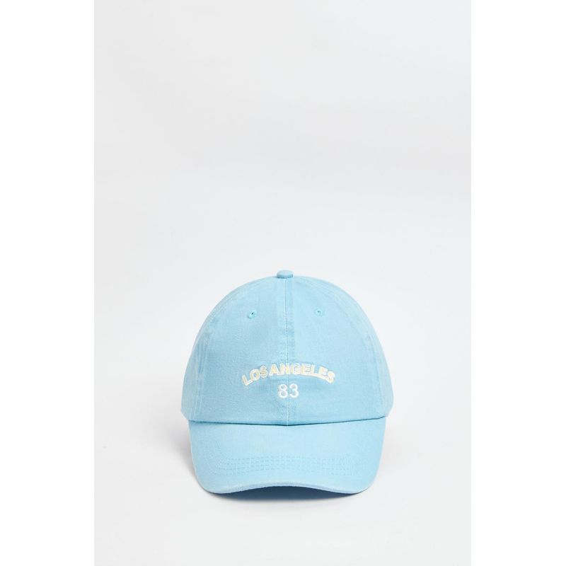 KOAJ - KOAJ Gorra beisbolera en color azul claro con bordado frontal  MUJER
