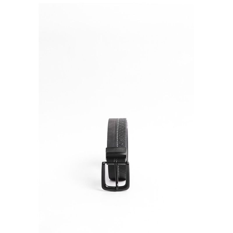 KOAJ - KOAJ Cinturón masculino, negro doble faz. Hombre