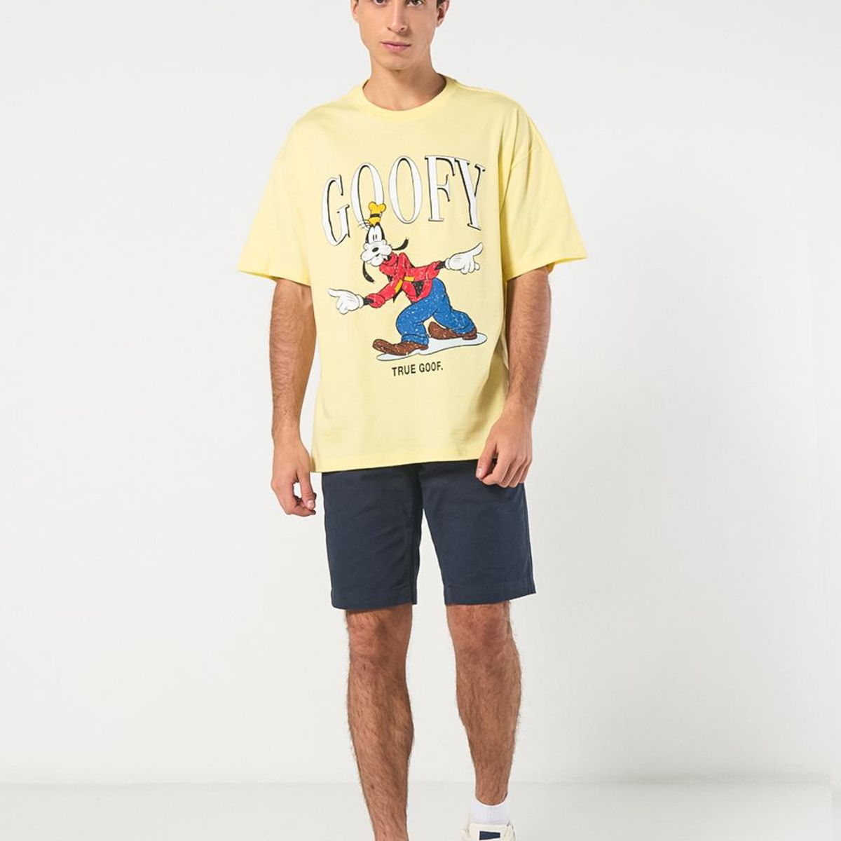 KOAJ - KOAJ Camiseta oversize amarilla manga corta con arte de Goo Hombre
