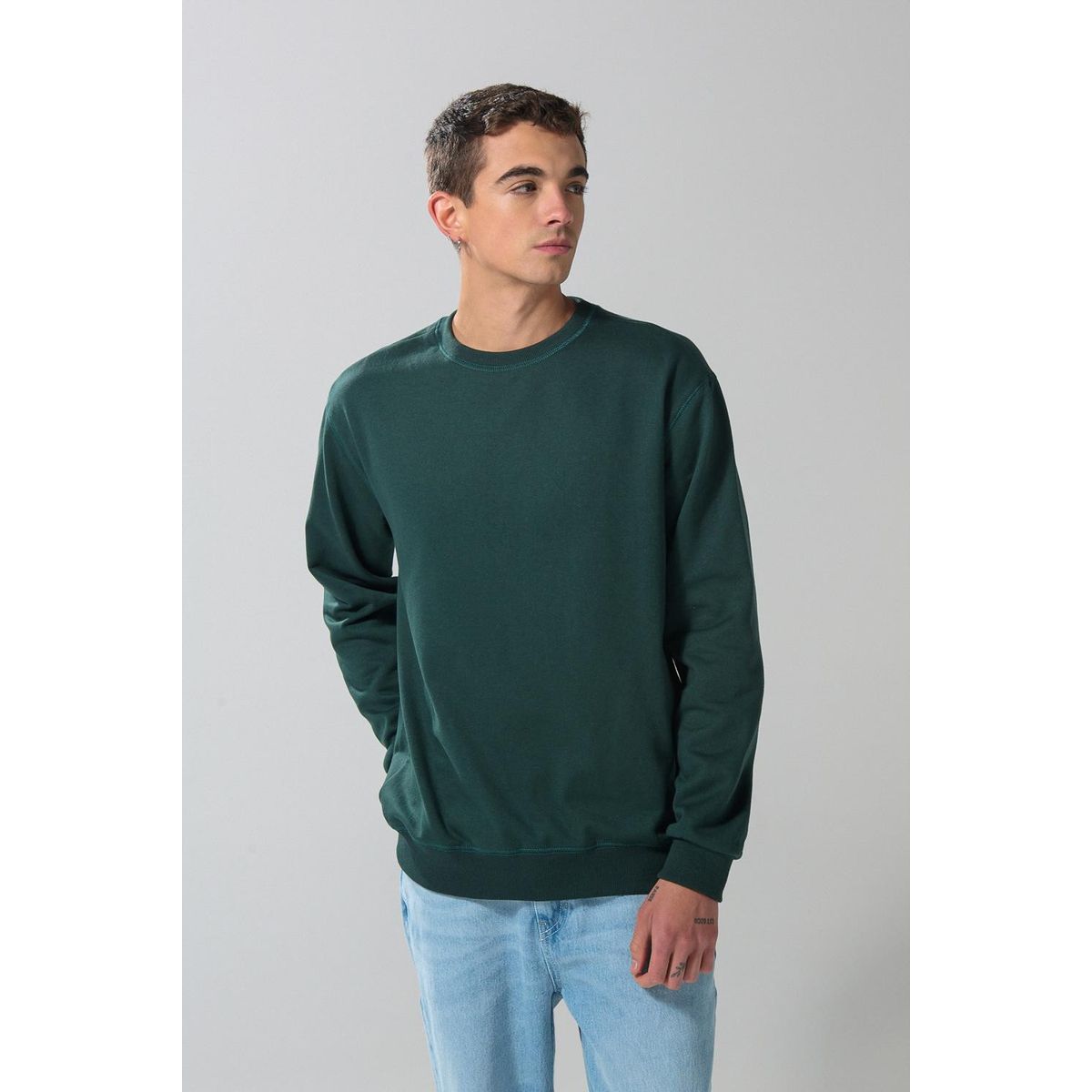 KOAJ - KOAJ Buso hombro rodado cuello redondo, unicolor. Hombre