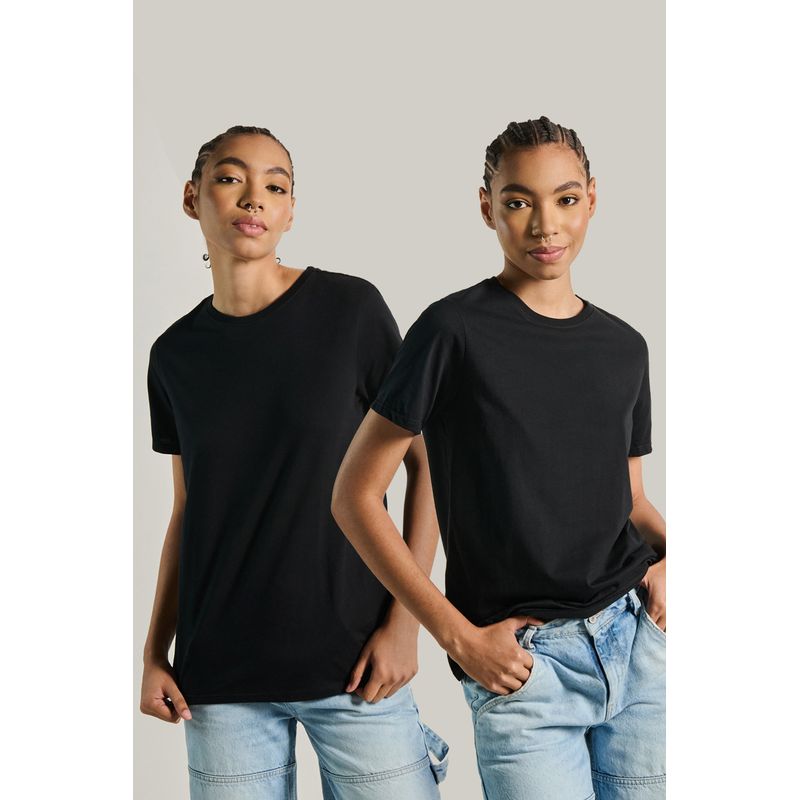 KOAJ - KOAJ PACK DE CAMISETAS NEGRAS X2