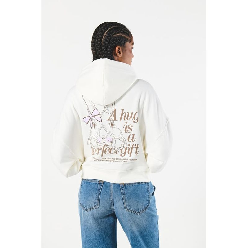 KOAJ - KOAJ Buso con capota para mujer oversize estampado frente y es MUJER