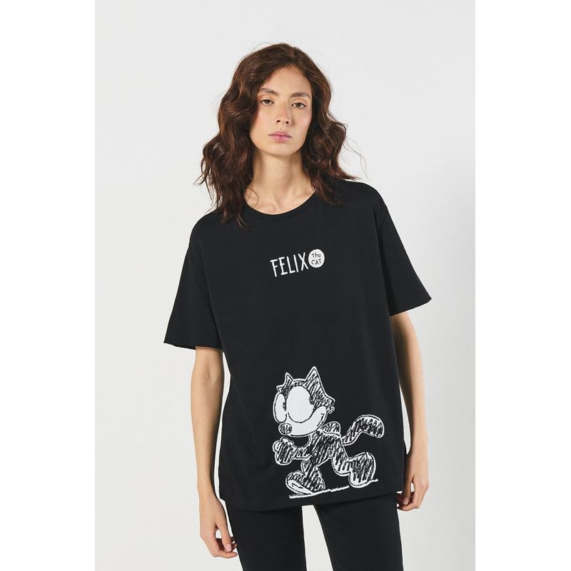 KOAJ - KOAJ Camiseta unicolor para mujer manga corta estampada en fre MUJER