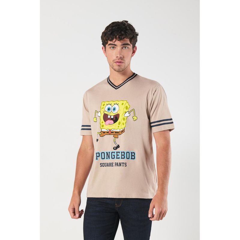 KOAJ - KOAJ Camiseta manga corta con estampado de Bob Sponja HOMBRE