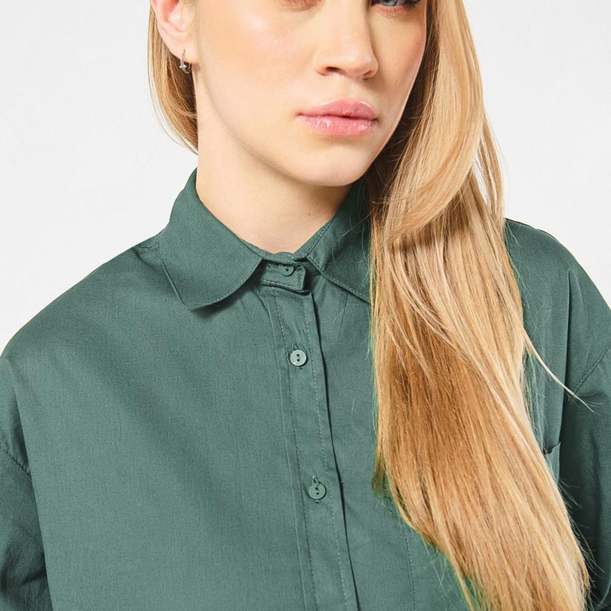 KOAJ - KOAJ Blusa unicolor oversize con manga larga y botones Mujer