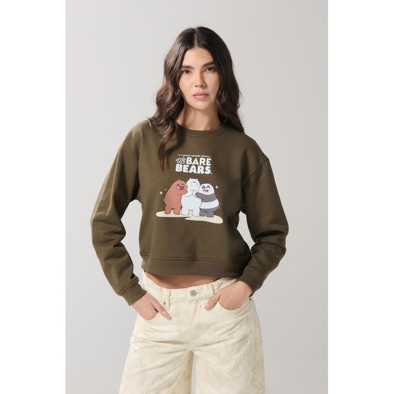 KOAJ - KOAJ Buzo capota para mujer, unicolor  con estampado en frente MUJER