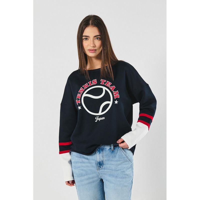 KOAJ - KOAJ Buzo cuello  redondo oversize para mujer cuello redondo MUJER
