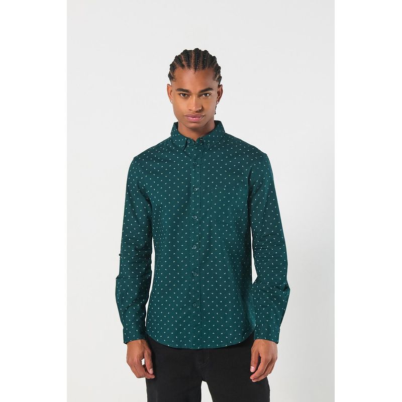 KOAJ - KOAJ Camisa cuello button down manga larga en slim fit con min HOMBRE