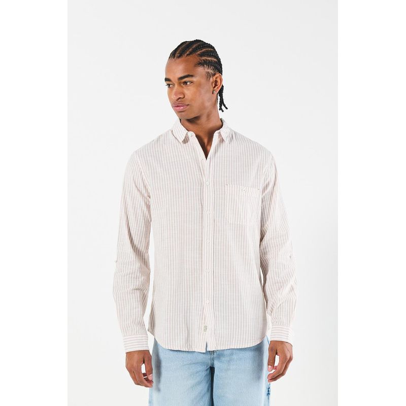 KOAJ - KOAJ Camisa cuello sport collar manga larga en slim fit HOMBRE