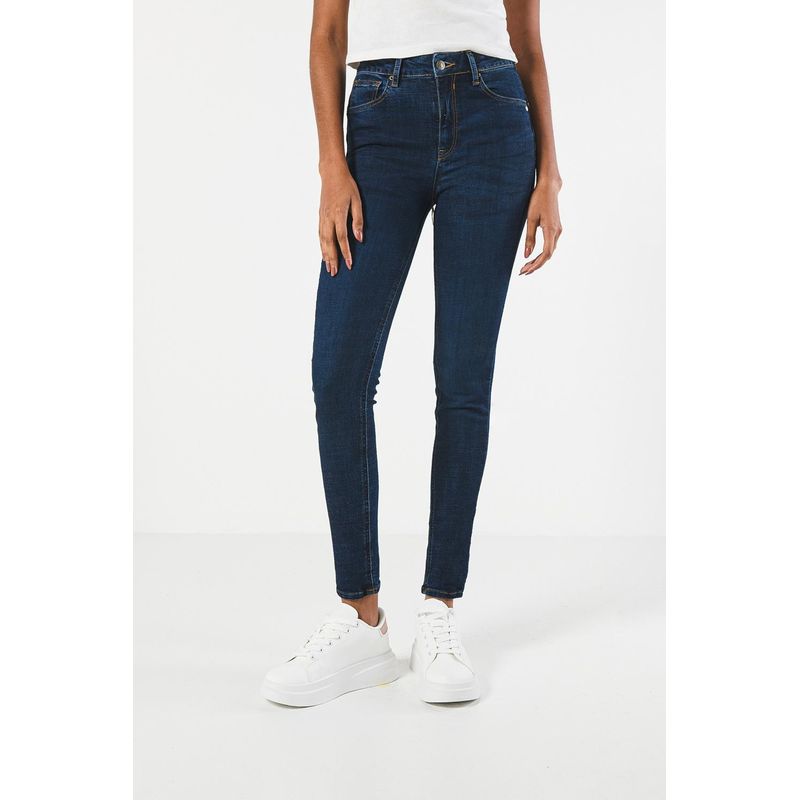 KOAJ - KOAJ Jean para mujer, 5 bolsillos,  tiro alto, con pinzas en e MUJER