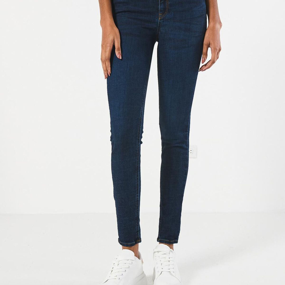 KOAJ - KOAJ Jean para mujer, 5 bolsillos,  tiro alto, con pinzas en Mujer