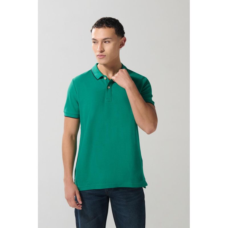 KOAJ - KOAJ Camiseta polo unicolor con doble botón y manga corta Hombre