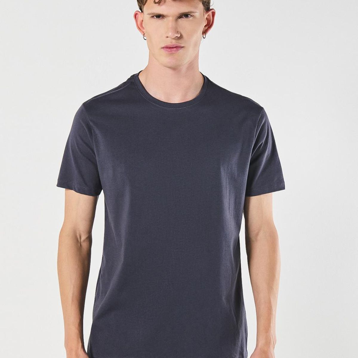 KOAJ - KOAJ Camiseta gris intensa en algodón con manga corta Hombre