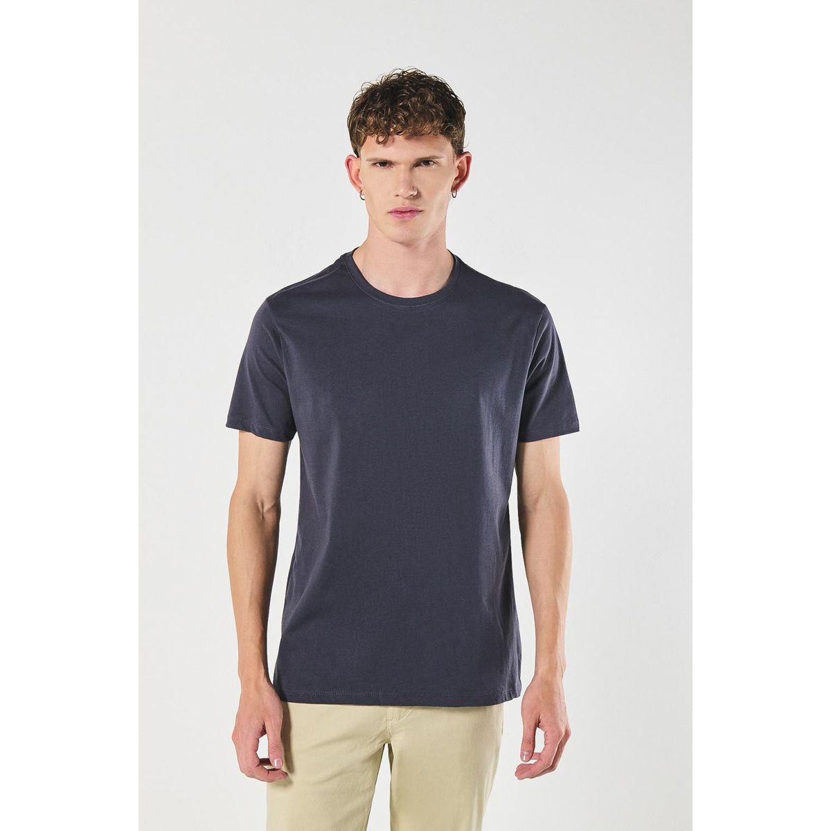 KOAJ - KOAJ Camiseta gris intensa en algodón con manga corta Hombre