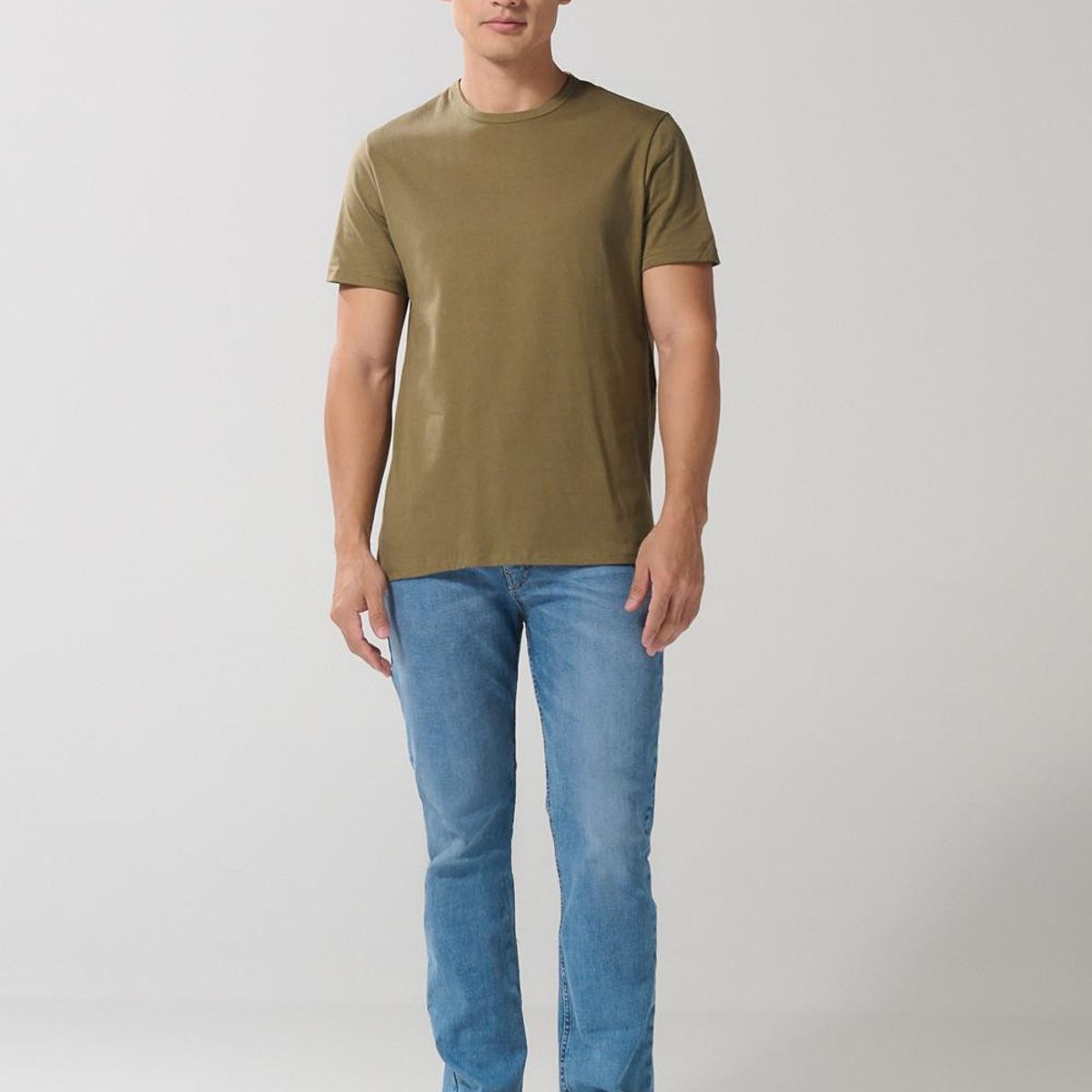 KOAJ - KOAJ Camiseta verde oscura en algodón con manga corta Hombre