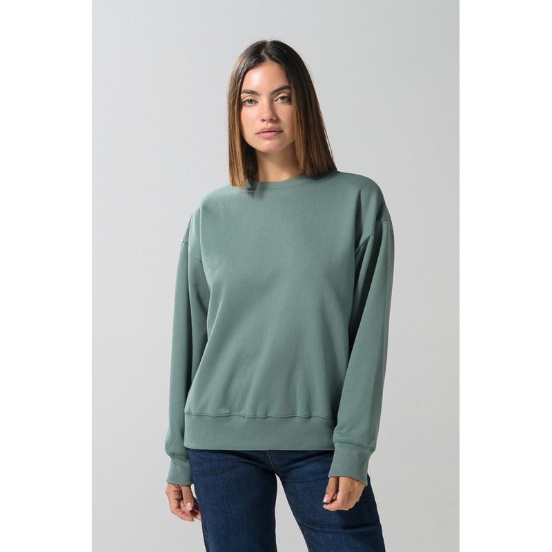 KOAJ - KOAJ Buzo con hombro rodado unicolor y cuello redondo MUJER