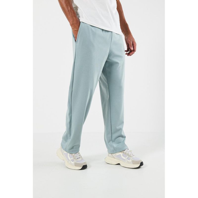 KOAJ - KOAJ Pantalón unicolor tipo jogger con bolsillos y bota recta HOMBRE