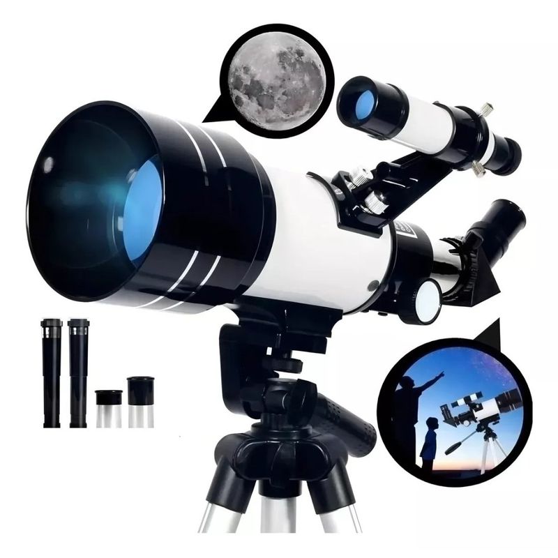 GENERICO - Telescopio Astronómico Monocular Con Tripode blanco