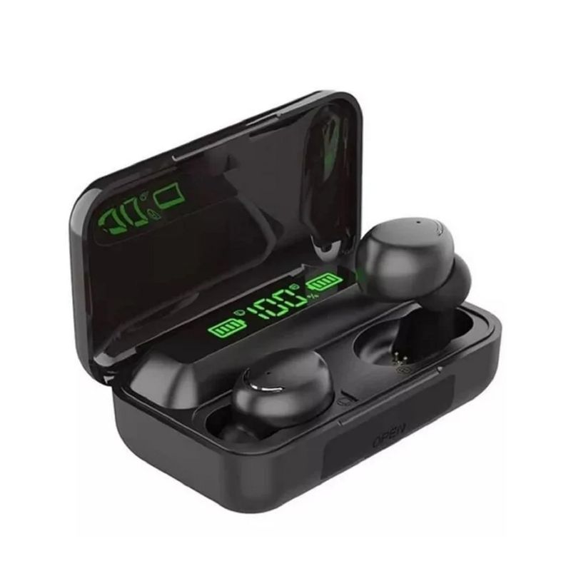 GENERICO - Audífonos in-ear inalámbricos Bluetooth F9-5 negro Power Banck