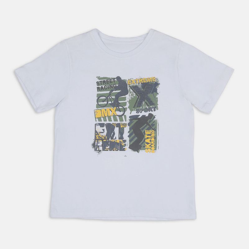 BUBBLE GUMMERS - Camiseta Para Niño Bubblegummers Crema-Verde Janel