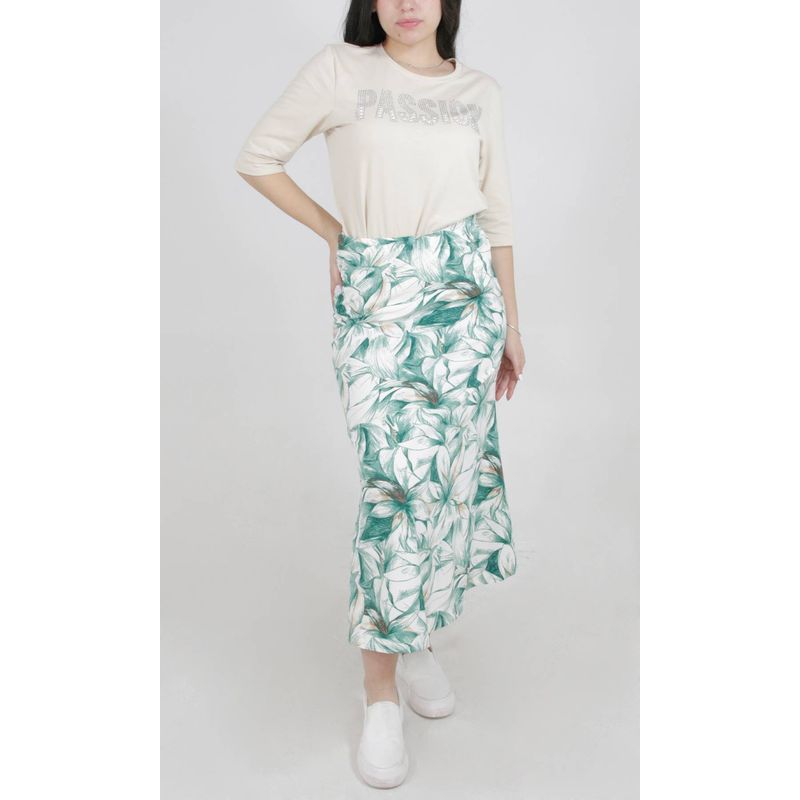L Y H - Falda Para Mujer Verde Marca L&H