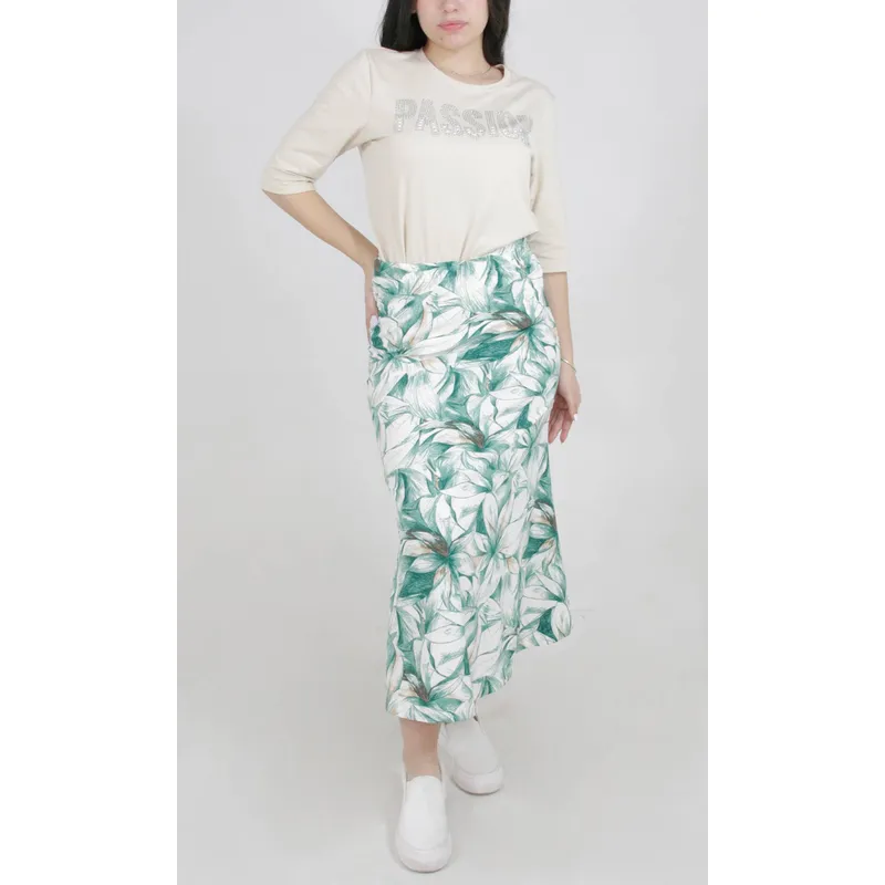 L Y H - Falda Para Mujer Verde Marca L&H