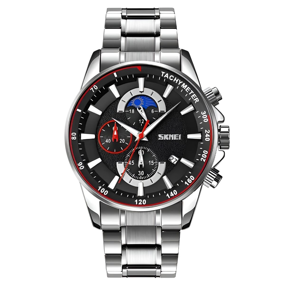 SKMEI - Reloj Plateado Hombre Skmei Elegante Cronógrafos Multifunción Fecha