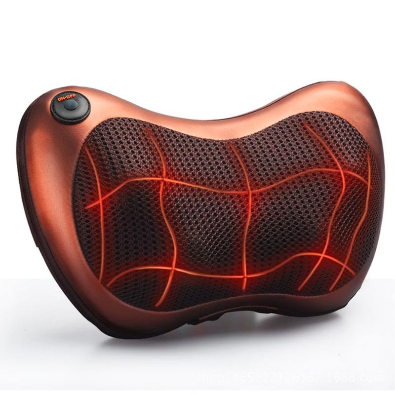 GENERICO - Almohada Shiatsu Compacta Masajeadora Eléctrica 110v12v