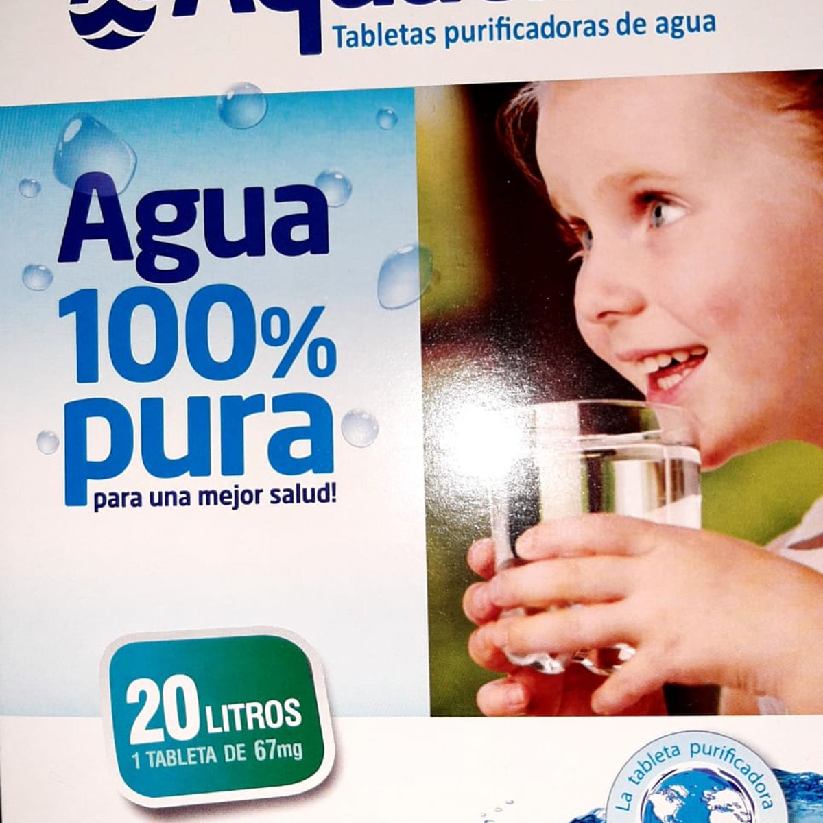 AQUATABS - Tableta Pastilla Purificadora De Agua Aquatabs 1 X 20 Litros