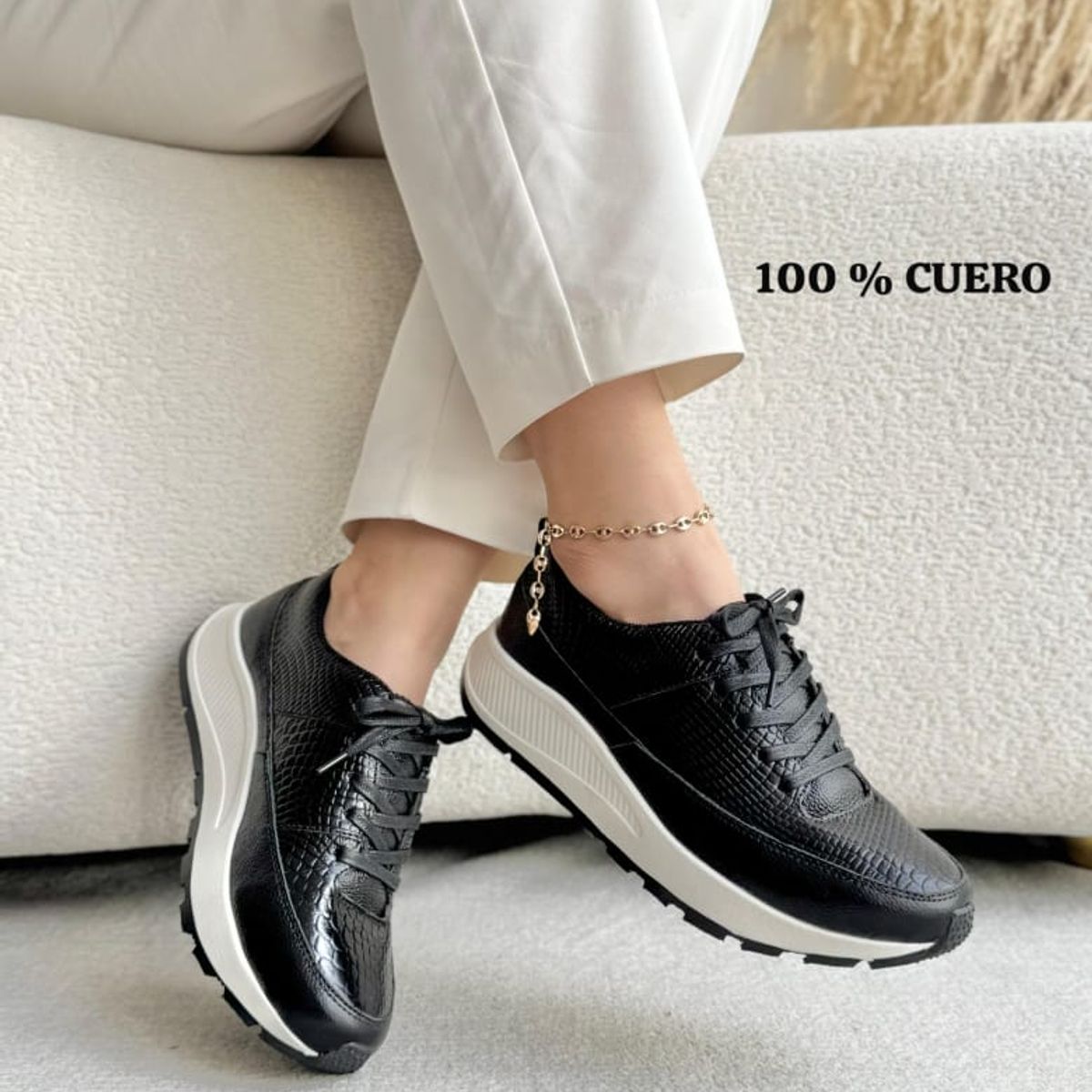 EVEGONZ - Zapatos en Cuero Tenis Urban de Moda Femenina