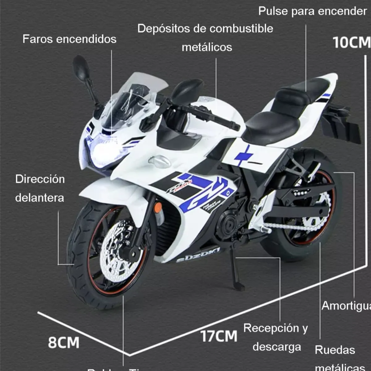 GENERICO - Moto A Escala 112 Suzuki Gsx 250r Luz Sonido Oficial