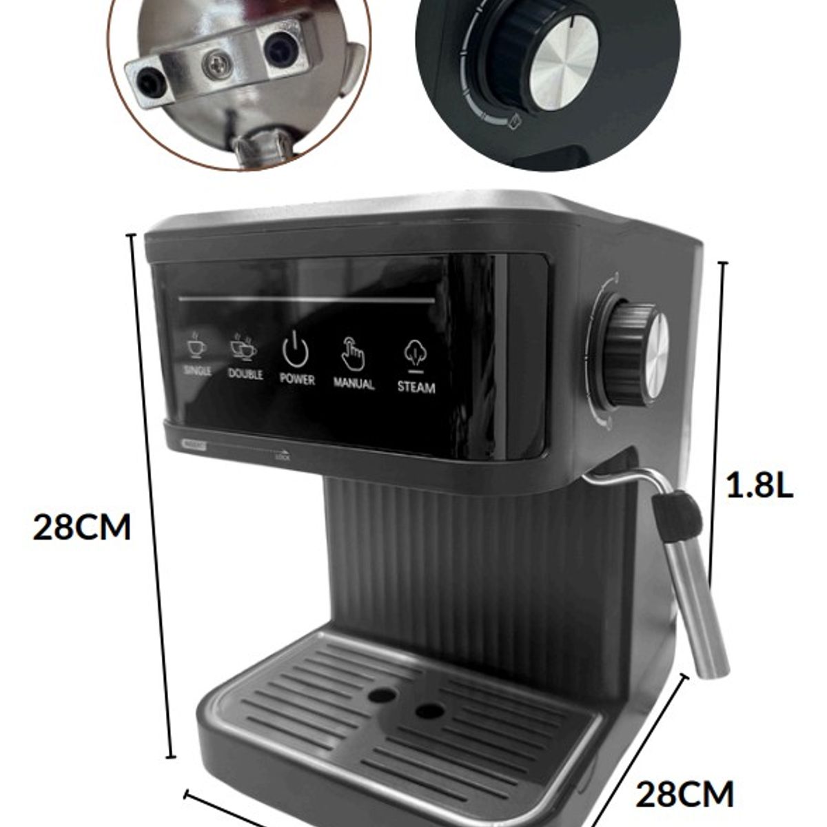 GENERICO - Máquina Espresso Capuchinera Inteligente 20 Bares