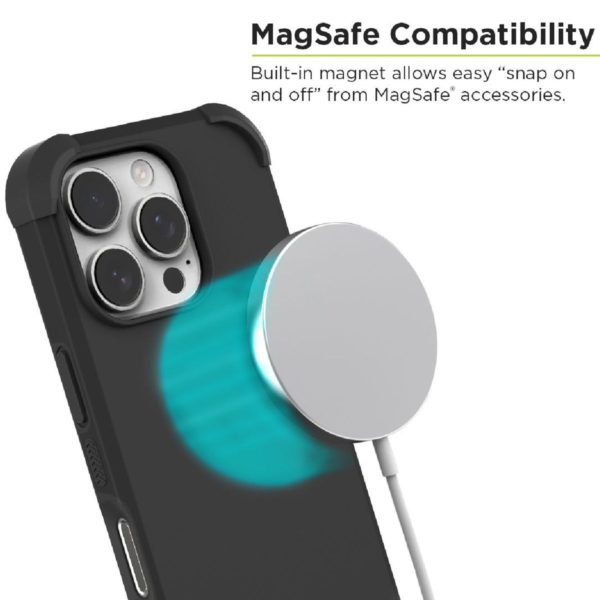 PURE GEAR - Estuche Compatible con iPhone 16 Pro Max Puregear Dualtek Magsaf Negro